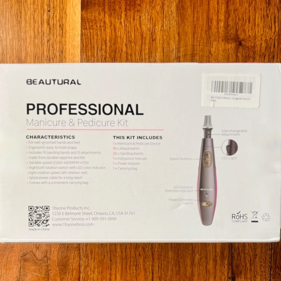 BEAUTURAL Professional Maincure / Pedicure Electric Nail Drill Set - NEW IN BOX - Picture 13 of 14